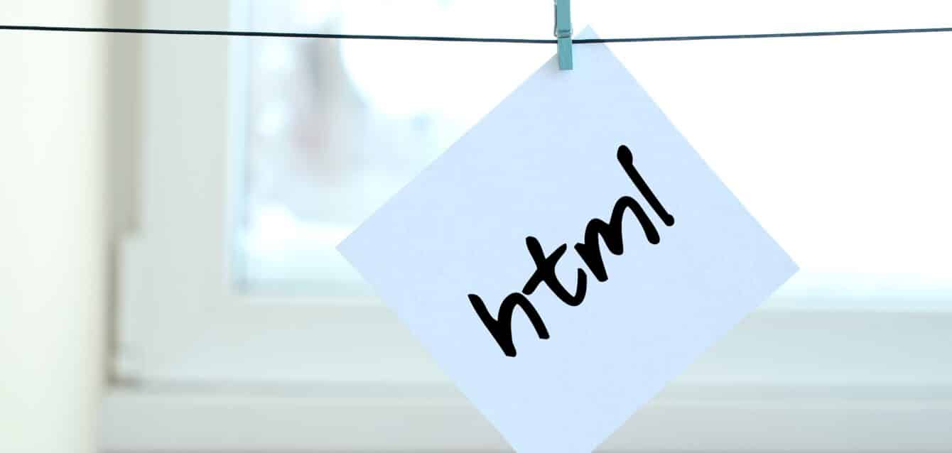 Html. Note is written on a white sticker that hangs with a cloth Outdated HTML Tags checker & fixes - Wedu Media